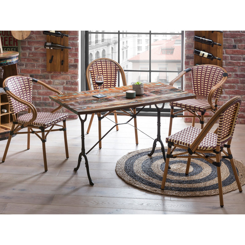 Finn Stacking Patio Dining Armchair with Cushion
