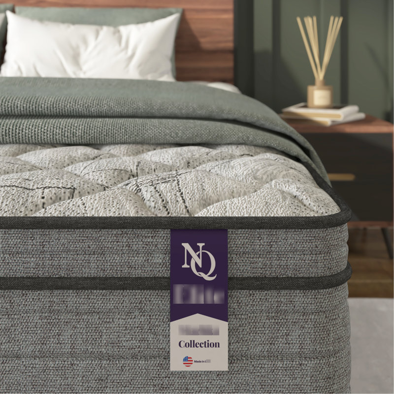 Matelas simple en mousse viscoélastique gélifiée rafraîchissante de 10 pouces, - États-Unis, faible transfert de mouvement, relief, eau, base ajustable, gris blanc, fabrication à ressorts