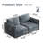 65" 2-Seater Loveseat Sofa, Blue-Grey, Living Room-950367859-950367820