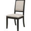 2 pièces élégantes chaises de salle à manger crème et noires - faites ressortir votre pièce