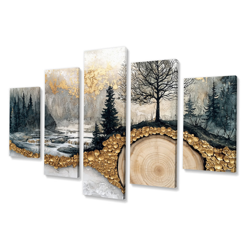 Sherwick - Forest Wall Art - Ensemble de 5 décorations murales traditionnelles