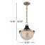 Luminaire suspendu bol 1 lumière Layla