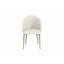 Ensemble de 2 chaises d'appoint en tissu blanc Cora