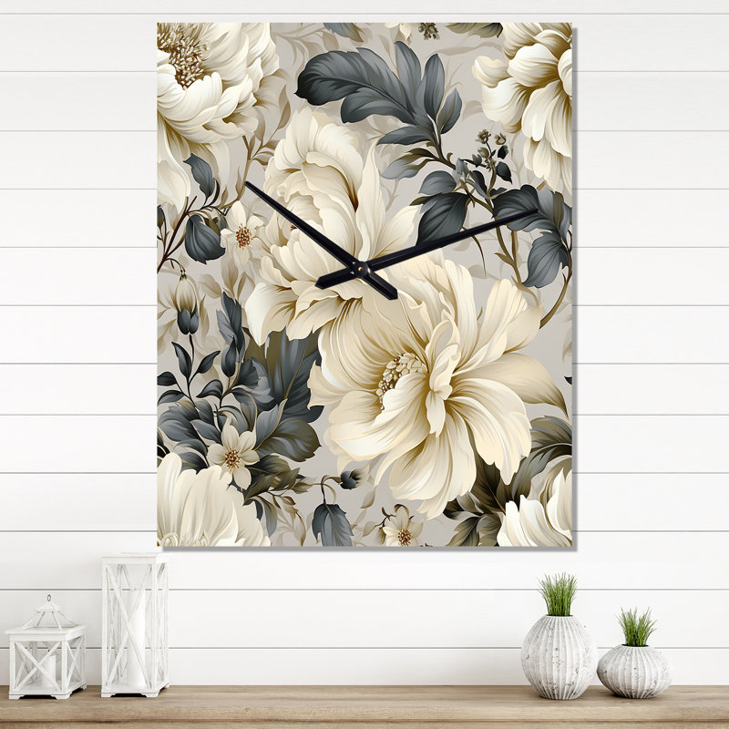 Janez - Horloge murale florale, Grand