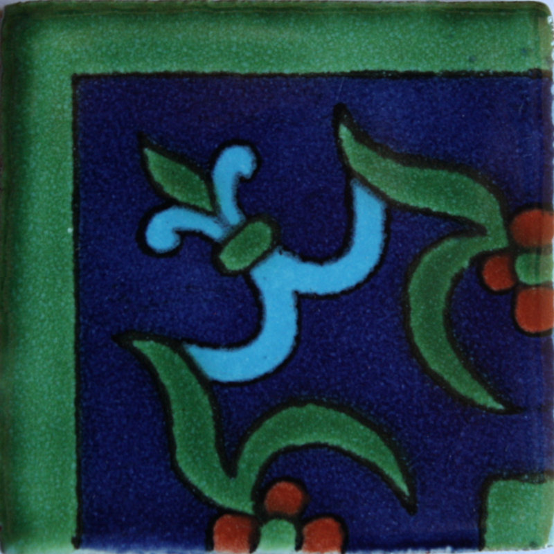 Carrelage mexicain à motif de fleurs de liz TalaMex 2 po x 2 po