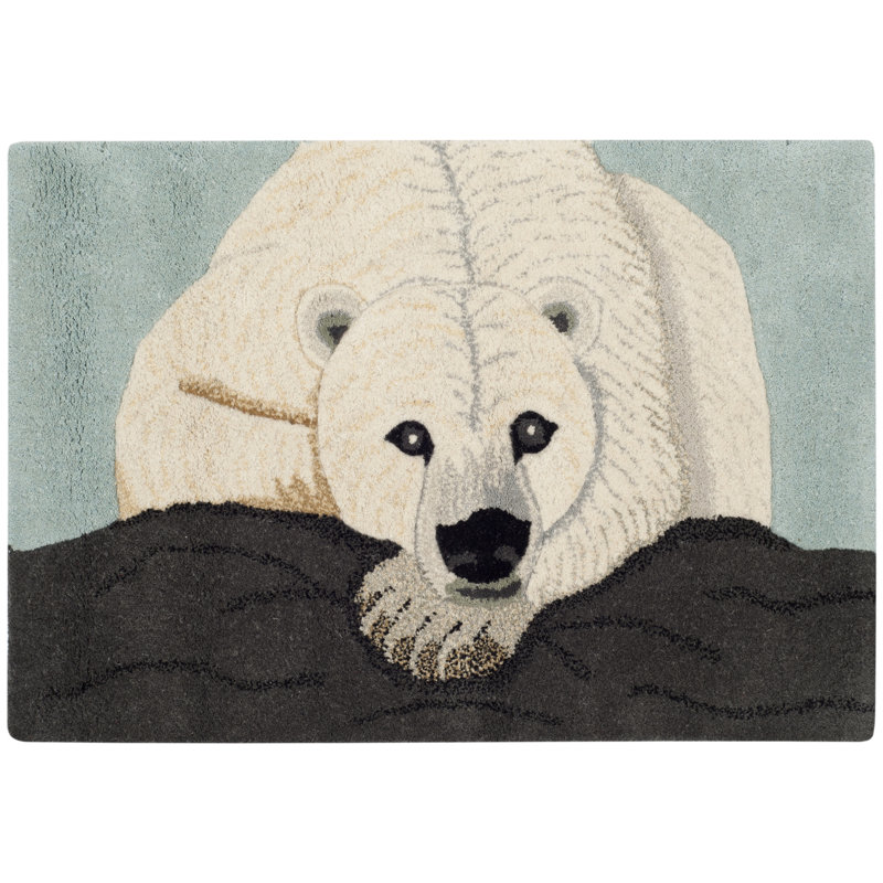 Wilderness Hand Tufted Wool Animal Print Rug, Rectangle 2' x 3'