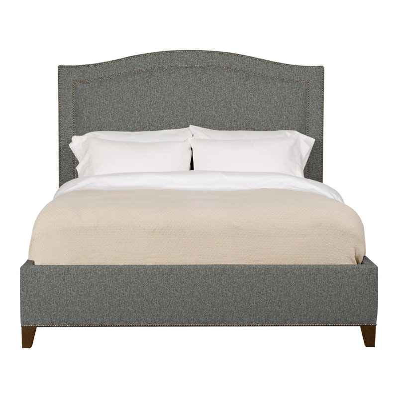 Caroline/Casey Queen Upholstered Low Profile Panel Bed, Ian Pewter, Yes, Havana