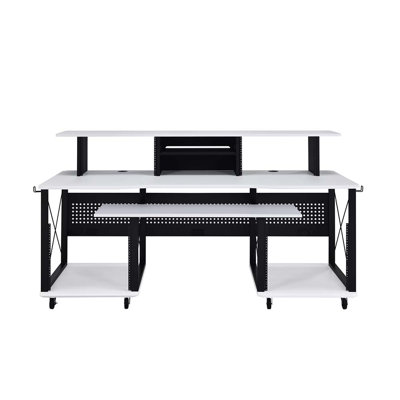 Bureau de musique rectangulaire 71,6 po avec plateau pour clavier Mehraan