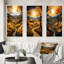 «Countryside Harvest Gold Autumn», 3 pièces sur toile-679345259-679345260