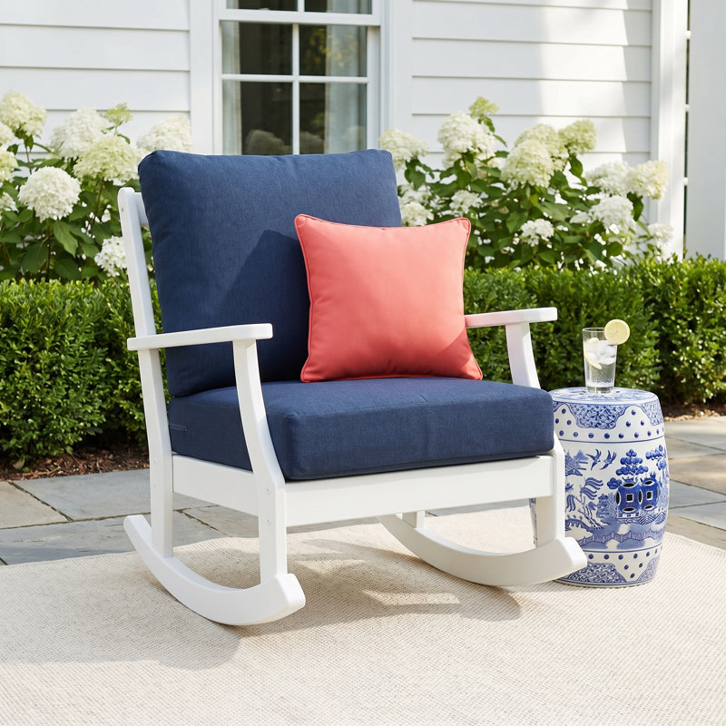 Braxton Patio Lounge Chair, Marine Indigo, Navy Blue