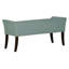 Banc rembourré bleu sarcelle
