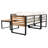 Ensemble de conversation d'extérieur en bois d'acacia avec coussins 4 pièces Brycen-1589730908