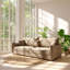 Canapé-lit convertible 3 places en velours Bobby Furniture, 208 cm (L) x 91 cm (P) x 106 cm (H)