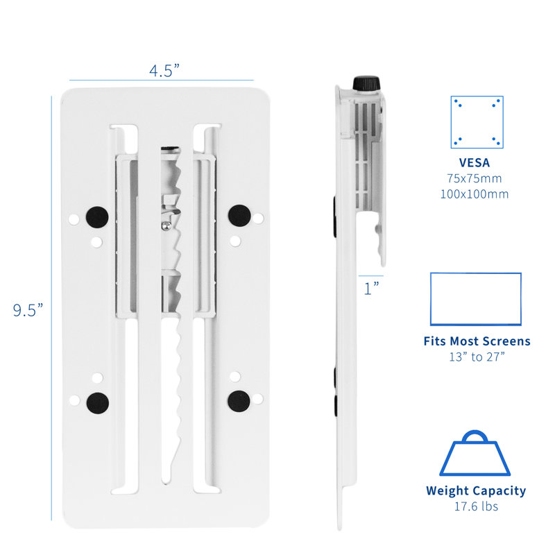 Adaptateur VESA réglable en hauteur blanc