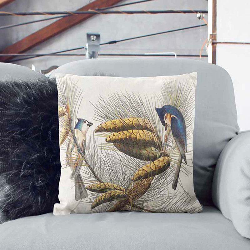 Floral Square Cushion, 40cm H x 40cm W x 15cm D