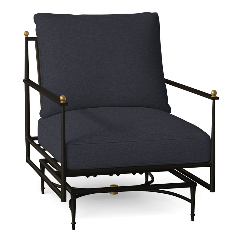 Méridienne en aluminium Roma, Welt, Perigold Play - bleu marine, Standard Plus
