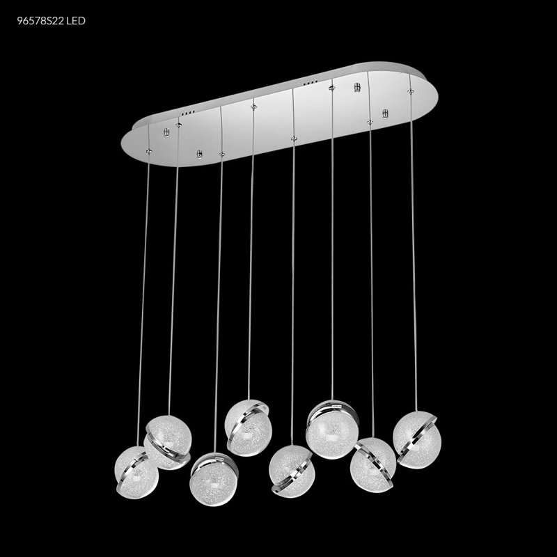 Crystal Ice 8 - Light LED Pendant