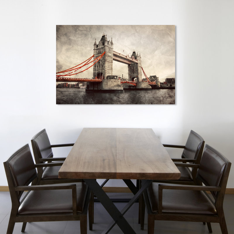 Tower Bridge - Single Picture Frame Painting on Canvas, 80 cm H x 120 cm W