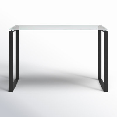 Orion Glass Top Metal Base Writing Desk