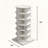 Gray 360 Rotating 6-Layer Shoe Cabinet-1008693347-1008693348