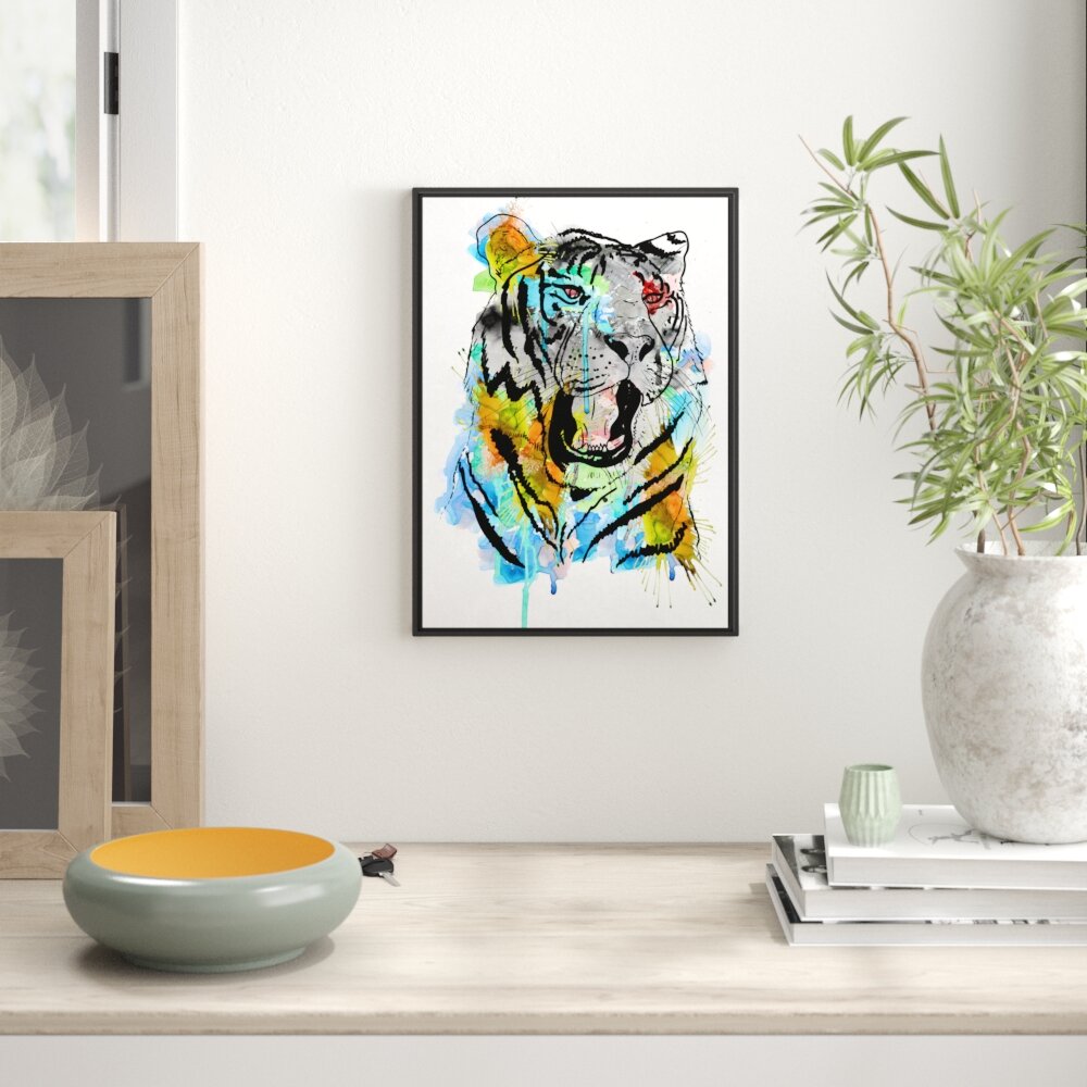 Gerahmtes Wandbild Roar Aquarell-Licht