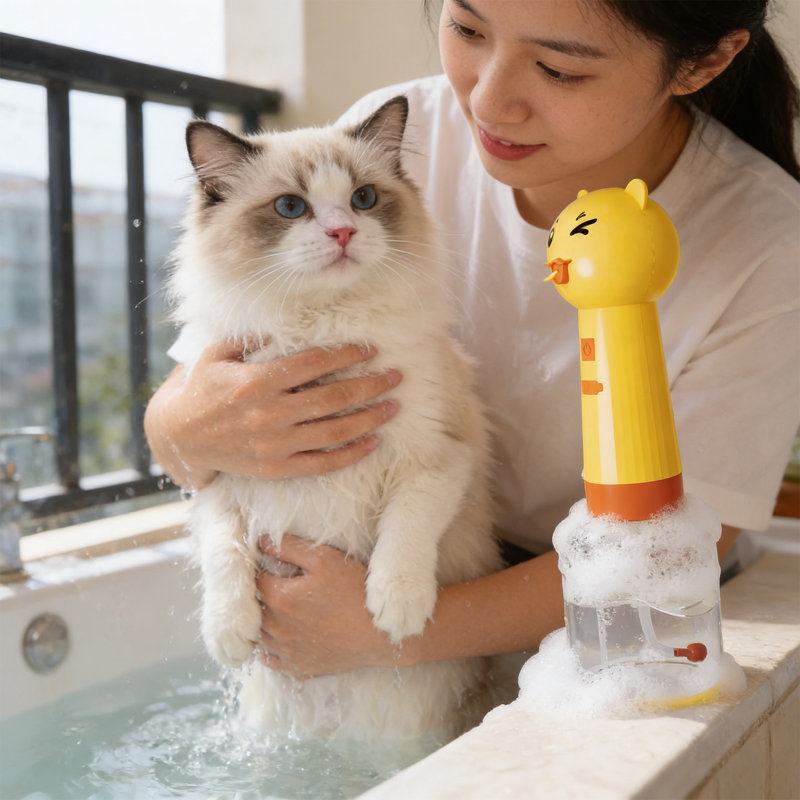 Machine à shampooing automatique pour animaux, jaune, Jaune