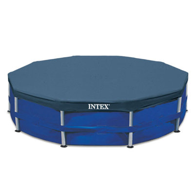 Intex 10ft x 30in Metal Frame Swimming Pool Set with Filter and Debris Cover