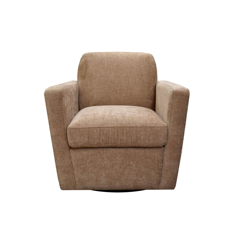 Fauteuil club Almena, Polyester latte chenille