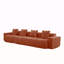 Canapé modulaire à 4 places avec passepoil à bordure française, sans assemblage requis, canapé moderne à 4 places avec coussins décoratifs, tissu de velours rouge-1605132353-1605132355