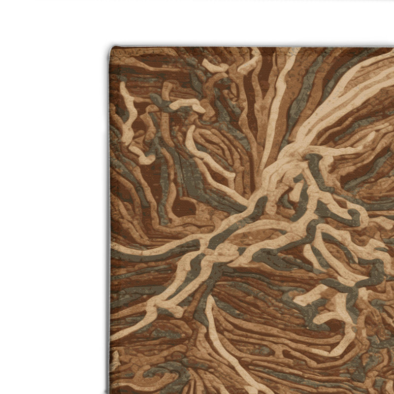 Tapis d'intérieur et d'extérieur brun Nature, Rectangulaire 2 pi x 3 pi