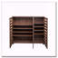Armoire de rangement à chaussures en bois avec portes à persiennes