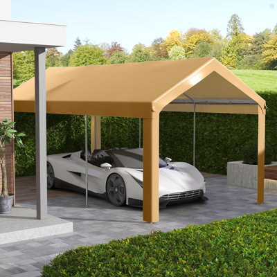 Housse de remplacement pour auvent pour abri d'auto, abri de garage portatif résistant aux rayons UV et à l'eau avec cordons élastiques