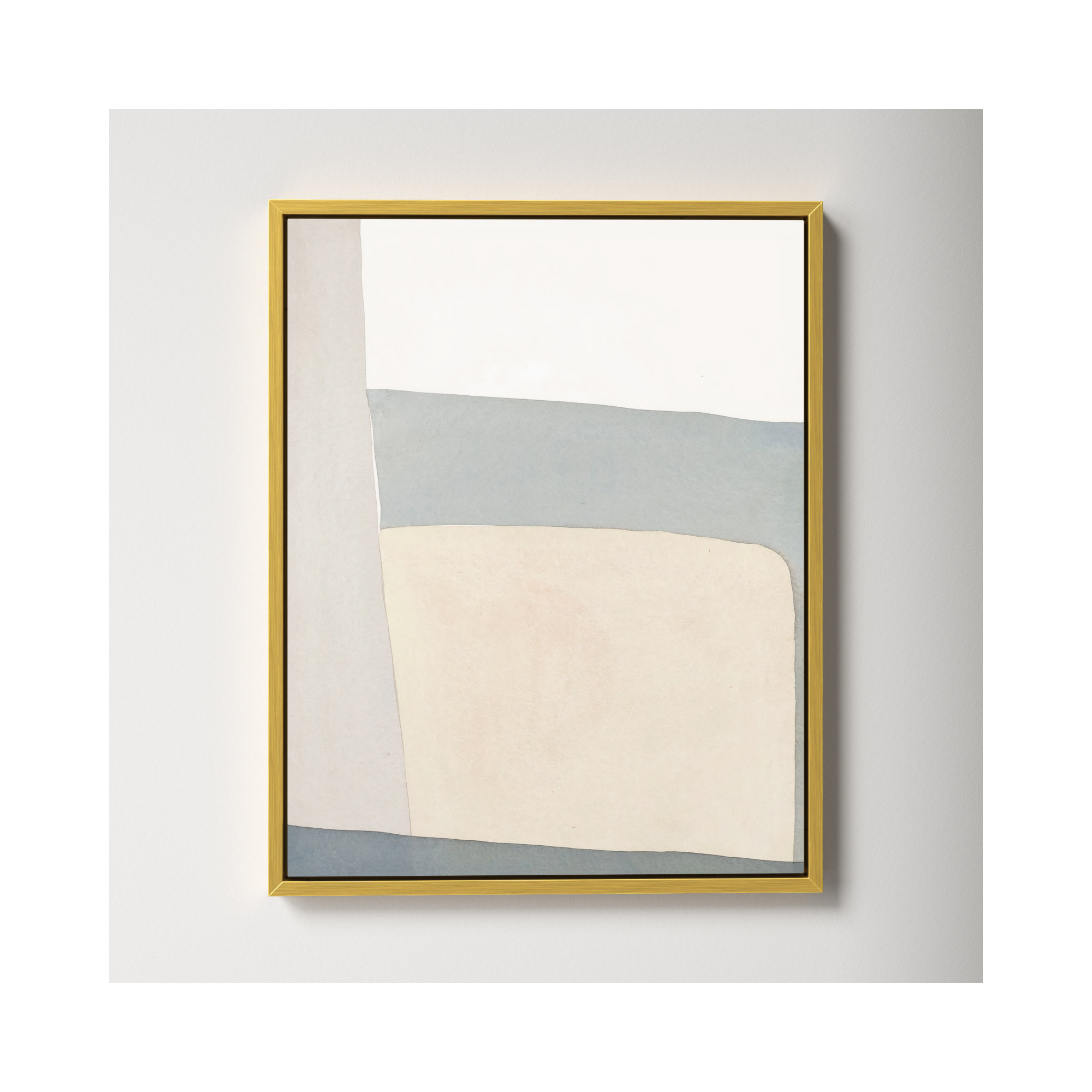 Simple Grey by Julia Balfour, Gold Framed Canvas, 25" H x 20" W x 1.4" D