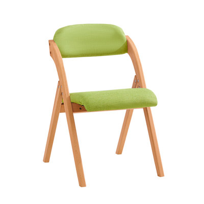 Asadullah Solid Wood Padded Stackable Folding Chair Folding Chair