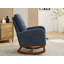 Chaise berçante rembourrée avec repose-pieds rétractable-1109750391