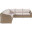 Canapé modulaire d'extérieur en oléfine de 123,25 po Belleville-130713434-130713429-130713430