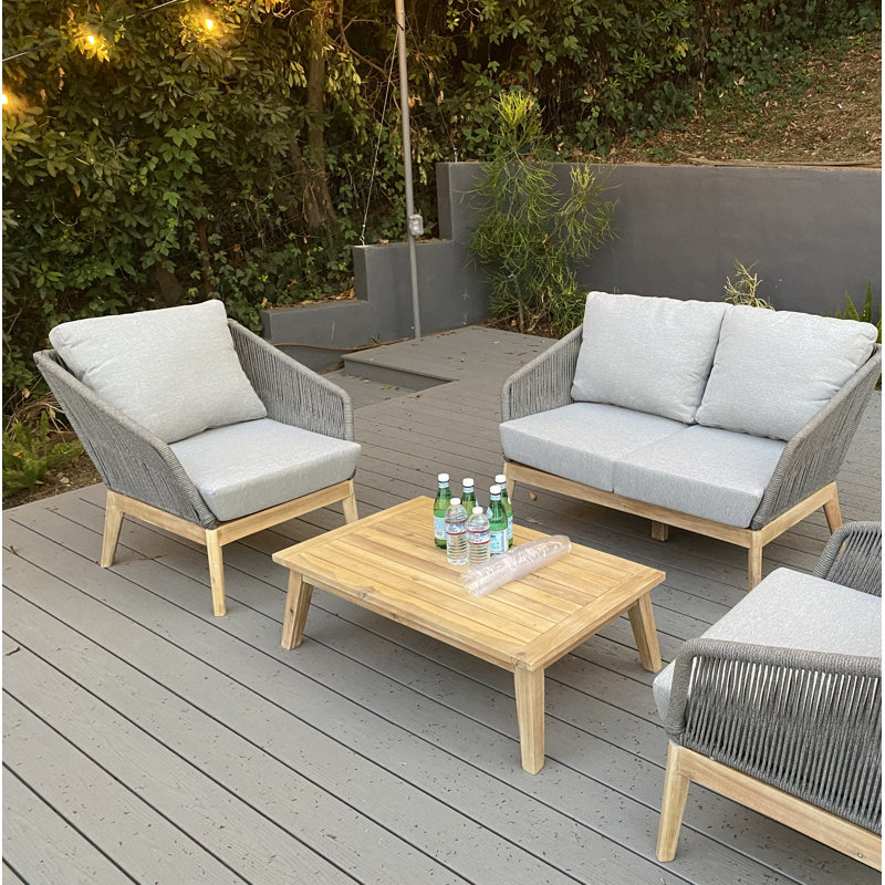 Bowery Rectangular Acacia Folding Outdoor Dining Table , 39'' in. W 23'' in. D