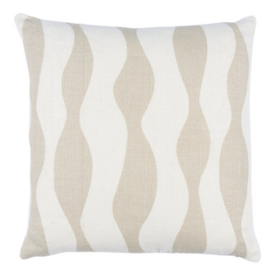 Schumacher Ellsworth Pillow In Birch Abstract,striped
