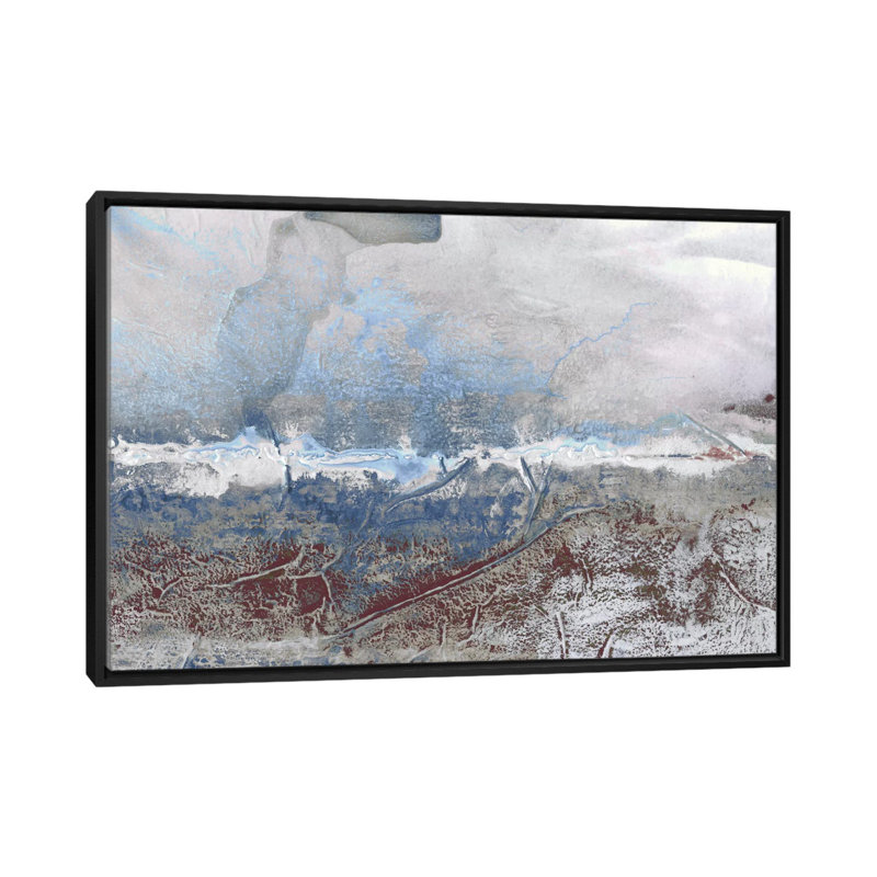 «Horizon Spray III» par Renee Stramel - impression sur toile tendue, H 18 po x l 26 po x P 1,5 po, Toile avec cadre noir