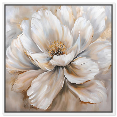 «Flower in Light Tans», art sur toile par Glam