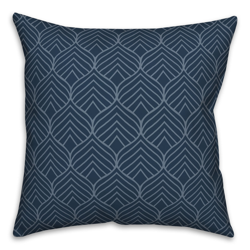 Geo Leaf Pattern 9 Throw Pillow