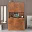 Armoire autoportante haute autoportante, unité de rangement multiple avec 6 portes fermées, tiroir simple et tablette ouverte, organisateur de grande capacité pour la cuisine, la chambre à coucher et le salon-1730112322