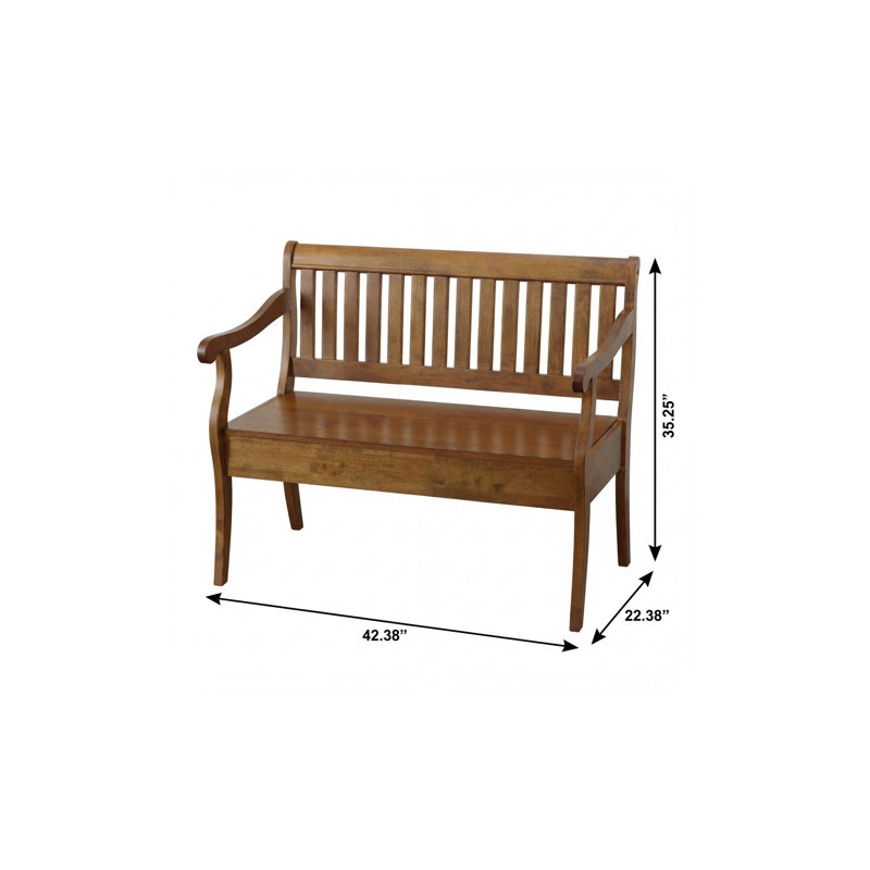 Solid Wood Storage Bench