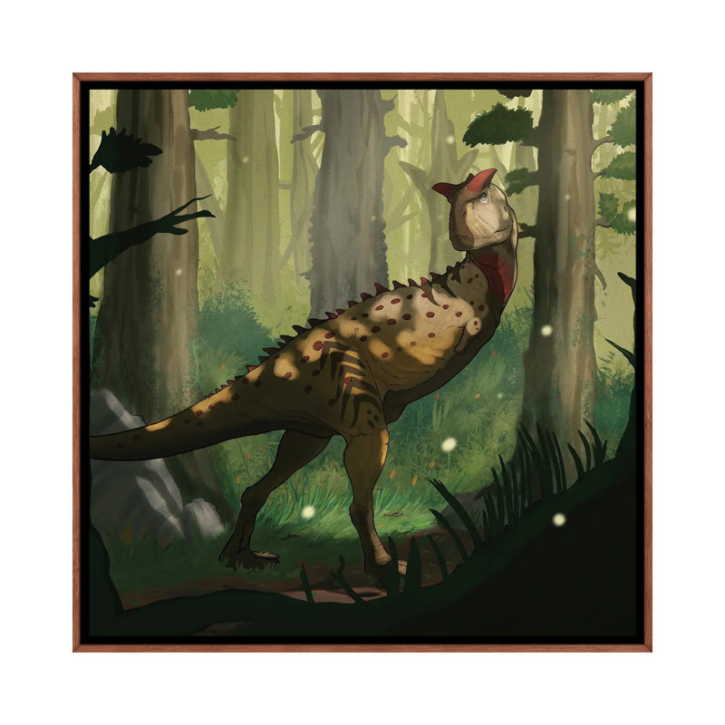 A Carnotaurus Dinosaur In A Forest by Paulo Leite Da Silva - Print on Canvas