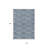 10' X 14' Denim Blue Navy Blue And Ivory Geometric Washable Indoor Outdoor Area Rug