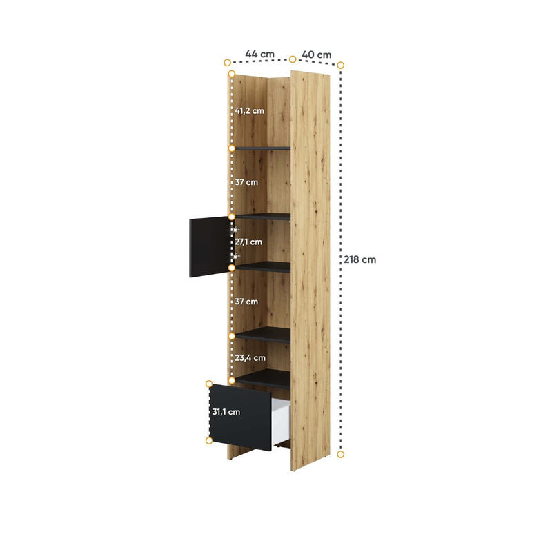 Babajide 85.83cm H x 85.83cm W Standard Bookcase, Oak