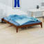 Base de lit plateforme en bois de bambou sec massif avec support en lattes de bois-1546845387