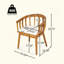 ensemble de 2 chaises de patio Woode Frame avec coussin moelleux et pieds robustes