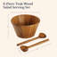 Anolon Pantryware Teak Wood Salad Serving Set, 3 Piece