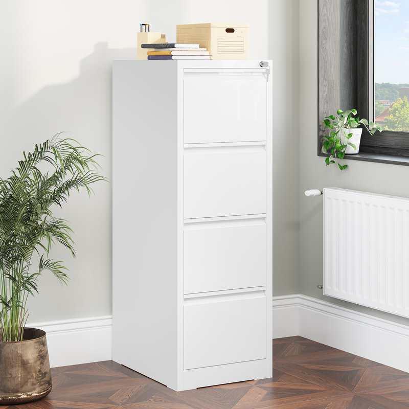 Cattalina 4 Drawer Filing Cabinet, White